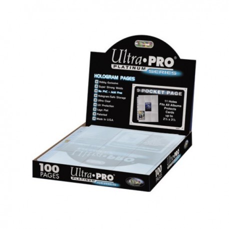 Lot de 100 feuilles classeur pour 9 cartes Ultra Pro format