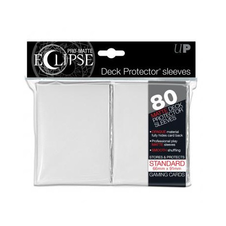 80 Protèges Cartes Matte Eclipse White Standard Deck - Ultra Pro