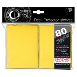 80 Protèges Cartes Matte Eclipse Yellow Standard Deck - Ultra Pro
