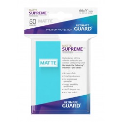 50 Protèges Cartes Supreme UX Sleeves MATTE Aigue-marine