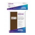 50 Protèges Cartes Supreme UX Sleeves MATTE Marron