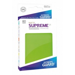 80 Protèges Cartes MATTES Supreme UX Sleeves taille standard Vert Clair - Ultimate Guard