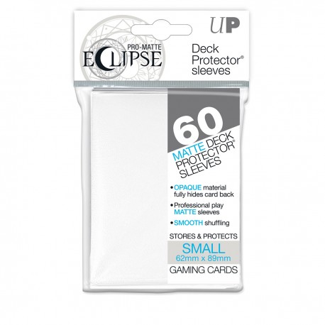 60 Deck Protector Sleeves SMALL MATTE - Blanc