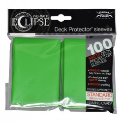 100 Protèges Cartes Matte Eclipse Lime Green Standard Deck - Ultra Pro
