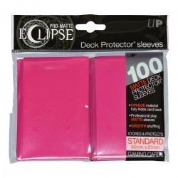 100 Protèges Cartes Matte Eclipse Hot Pink Standard Deck - Ultra Pro