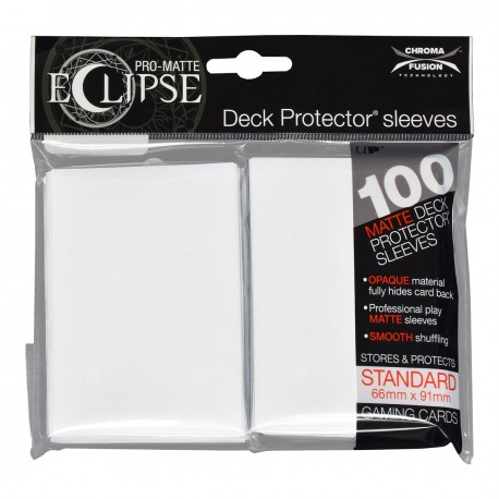 80 Protèges Cartes Matte Eclipse Artic White Standard Deck - Ultra Pro