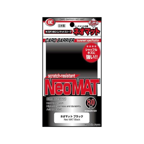 80 Protèges cartes Neo Mat Black - KMC