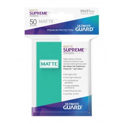 50 Protèges Cartes Supreme UX Sleeves MATTE Turquoise