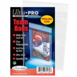 100 Protèges cartes top loader - Resealable Sleeves - Team Bag