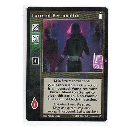 Force of Personality Carte Vampire The Eternal Struggle