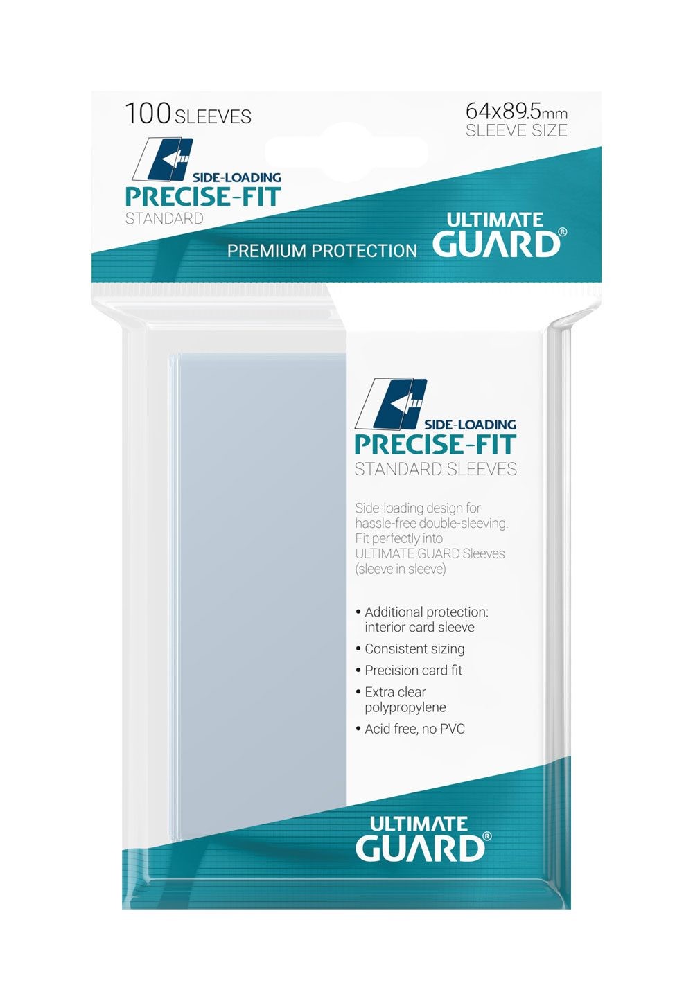 100 SOUS pochettes Side-Loading Precise-Fit Sleeves taille standard  Transparent - Ultimate Guard
