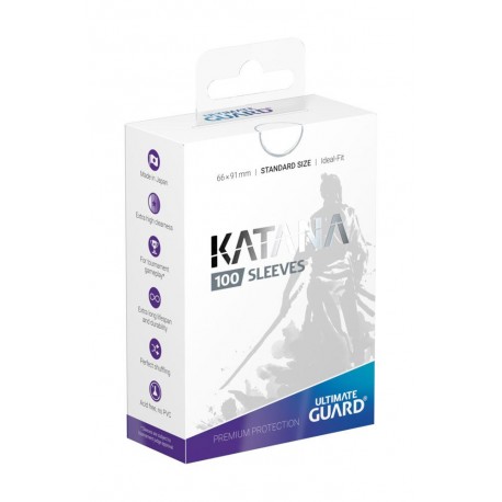 100 pochettes Ultimate Guard Katana Sleeves taille standard Blanc