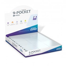 1 boite de 100 Pages Ultimate Guard 9-Pocket Pages - CLEAR