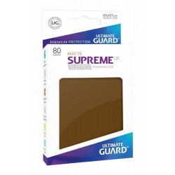 80 Protèges Cartes Supreme UX Sleeves taille standard Marron Mat - Ultimate Guard