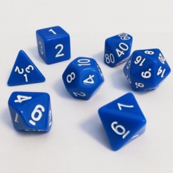 16mm Role Playing Dice Set - Blue (7 Dice)