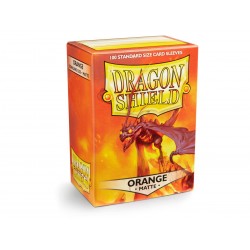 100 Protèges cartes MATTE Dragon Shield - Orange
