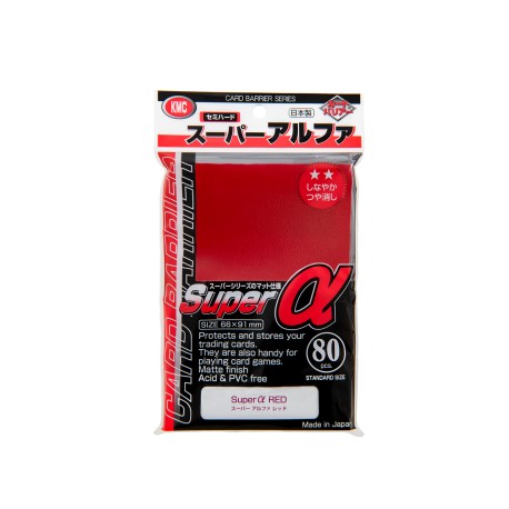 80 Protèges cartes KMC Super Series - Super α (Alpha) Red