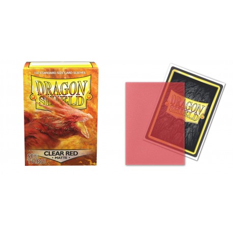 Protèges cartes Dragon Shield - Matte Clear Red &amp;amp;amp;#039;Ignicip&amp;amp;amp;#039;