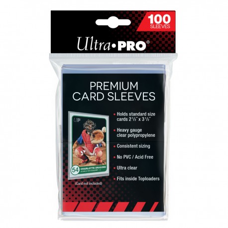 100 Protèges cartes Souple Platinum Premium Ultra Pro - Clear