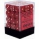 Chessex Set de 36 dés 6 Opaque (12mm) Rouge /Blanc
