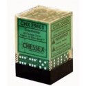 Chessex Set de 36 dés 6 Opaque (12mm) Vert /Blanc