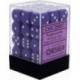 Chessex Set de 36 dés 6 Opaque (12mm) Violet /Blanc