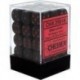 Chessex Set de 36 dés 6 Opaque (12mm) Black /Rouge
