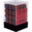 Chessex Set de 36 dés 6 Gemini (12mm) Bleu-Rouge /Or