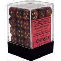 Chessex Set de 36 dés 6 Gemini (12mm) Noir-Rouge /Or