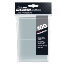 100 Protèges cartes Platinium Series taille standard Ultra Pro - Clear