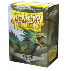 100 Protèges cartes Matte Dragon Shield - Olive