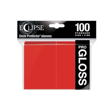 100 Protèges Cartes Gloss Eclipse Apple Red Standard Deck - Ultra Pro