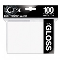 100 Protèges Cartes Gloss Eclipse Blanc Artique Standard Deck - Ultra Pro