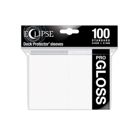 100 Protèges Cartes Gloss Eclipse Blanc Artique Standard Deck - Ultra Pro
