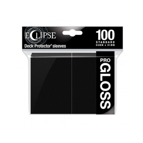 100 Protèges Cartes Gloss Eclipse Noir de Jais Standard Deck - Ultra Pro