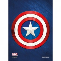 Sachet de 50 protèges carte taille standard Marvel Champions Art Sleeves - Captain America - Gamegenic