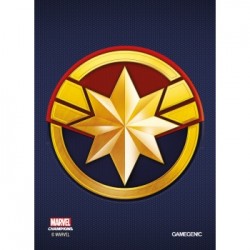 Sachet de 50 protèges carte taille standard Marvel Champions Art Sleeves - Captain Marvel - Gamegenic