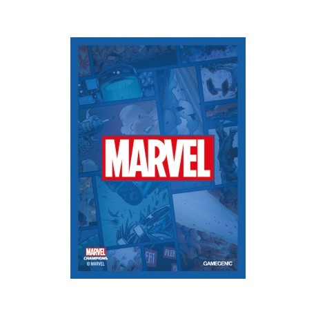 Sacher de 50 protèges carte taille standard Marvel Champions Art Sleeves - Marvel Blue - Gamegenic