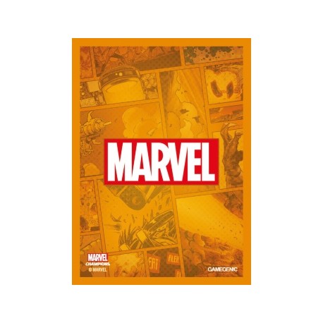 Sacher de 50 protèges carte taille standard Marvel Champions Art Sleeves - Marvel Orange - Gamegenic