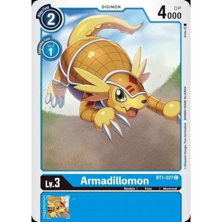 BT1-027 Armadillomon Digimon Card Game