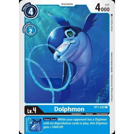 BT1-033 Dolphmon Digimon Card Game