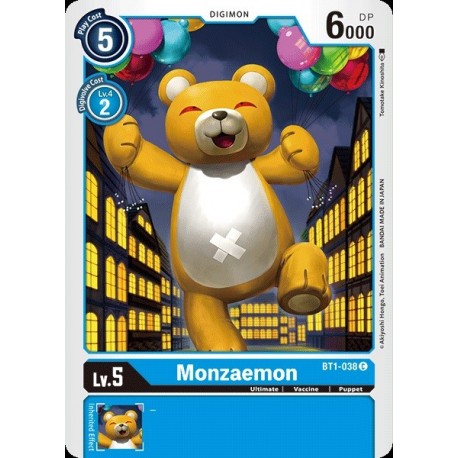BT1-038 Monzaemon Digimon Card Game
