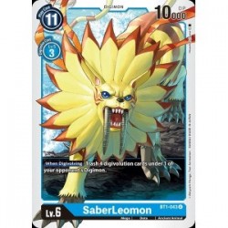 BT1-043 SaberLeomon Digimon Card Game