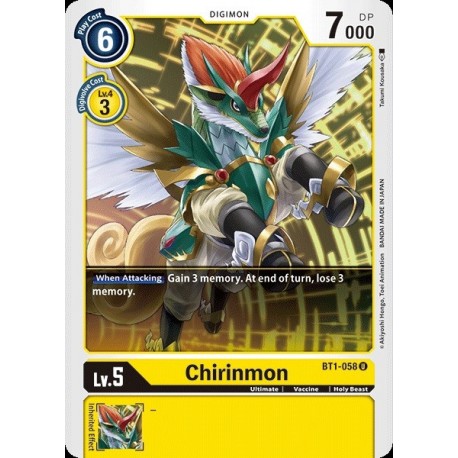 BT1-058 Chirinmon Digimon Card Game