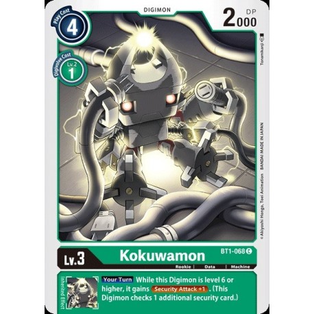 BT1-068 Kokuwamon Digimon Card Game