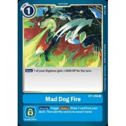 BT1-096 Mad Dog Fire Digimon Card Game