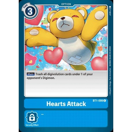 BT1-099 Hearts Attack Digimon Card Game
