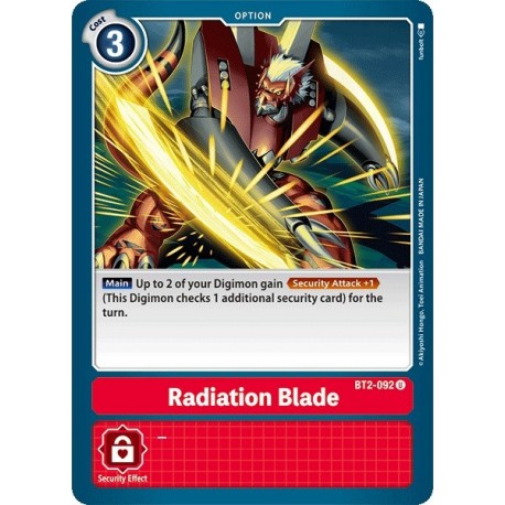 BT2-092 Radiation Blade Digimon Card Game