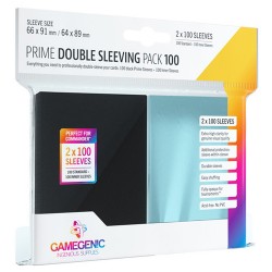 Sachet de 2x100 protèges cartes 66 x 91 mm - Double Sleeves Prime - Gamegenic