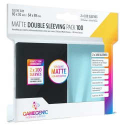 Sachet de 2x100 protèges cartes 66 x 91 mm - Double Sleeves Matte - Gamegenic